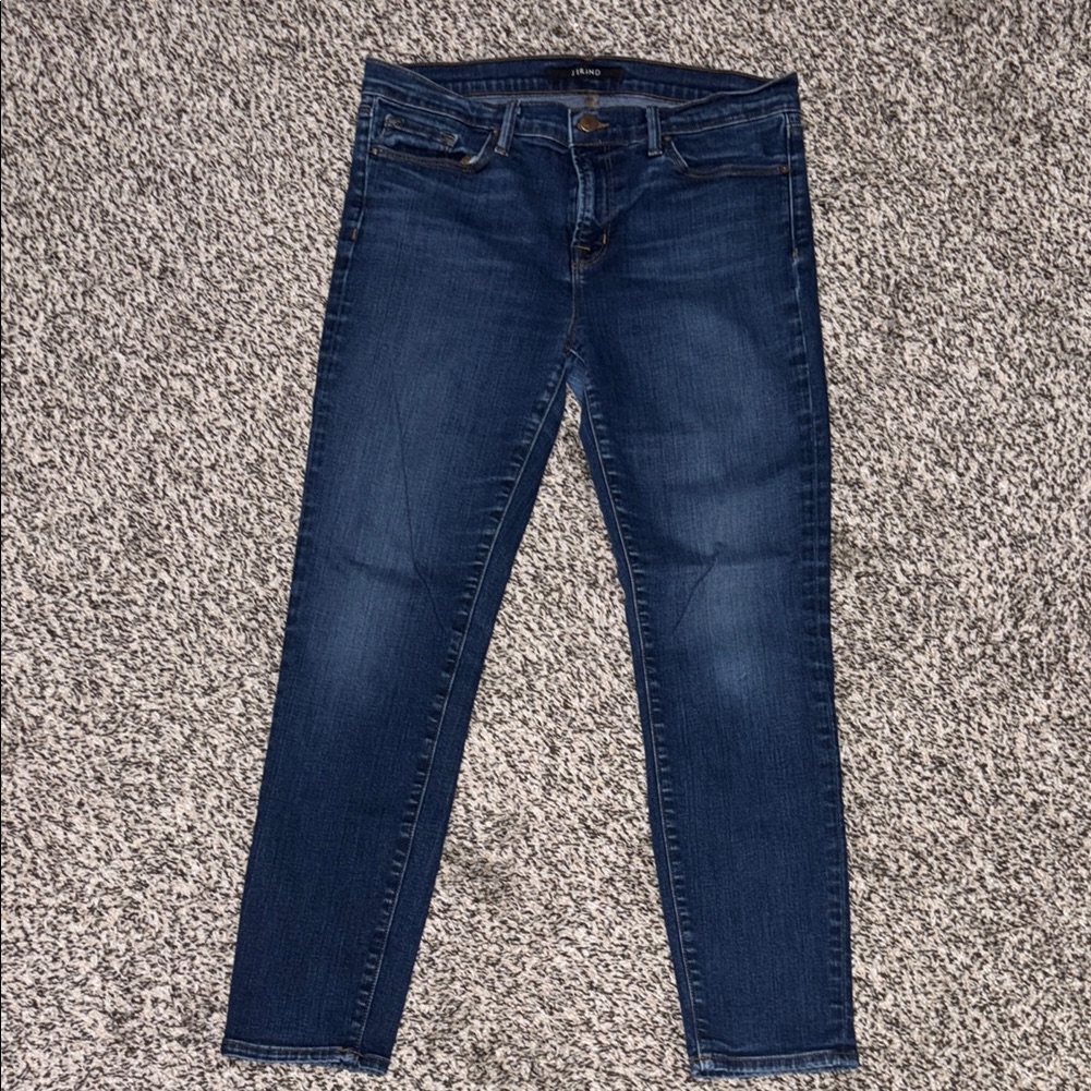 J Brand Dark Blue Vintag Skinny Jeans Capri